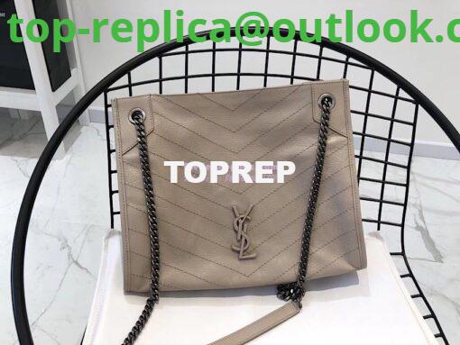 Replica Saint Laurent YSL Niki Medium Shopping Bag In Crinkled Vintage Leather 577999 Light Natural 3