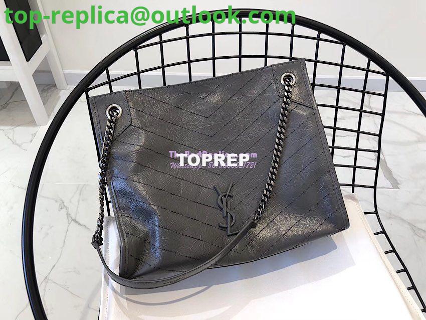 Replica Saint Laurent YSL Niki Medium Shopping Bag In Crinkled Vintage Leather 577999 Storm 3 Replica Saint Laurent YSL Niki Medium Shopping Bag In Crinkled Vintage Leather 577999 Storm 3