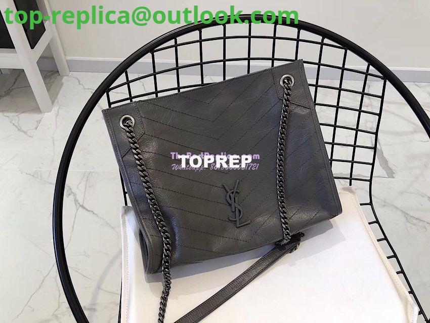 Replica Saint Laurent YSL Niki Medium Shopping Bag In Crinkled Vintage Leather 577999 Storm 4 Replica Saint Laurent YSL Niki Medium Shopping Bag In Crinkled Vintage Leather 577999 Storm 4