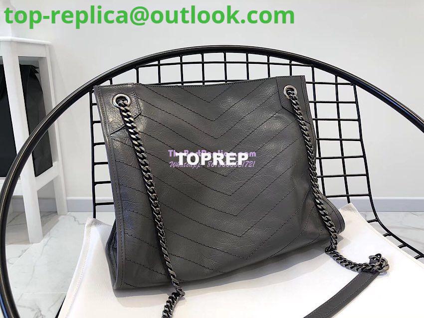 Replica Saint Laurent YSL Niki Medium Shopping Bag In Crinkled Vintage Leather 577999 Storm 12 Replica Saint Laurent YSL Niki Medium Shopping Bag In Crinkled Vintage Leather 577999 Storm 12