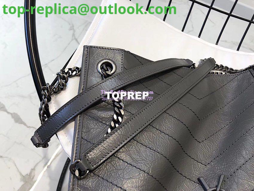 Replica Saint Laurent YSL Niki Medium Shopping Bag In Crinkled Vintage Leather 577999 Storm 13 Replica Saint Laurent YSL Niki Medium Shopping Bag In Crinkled Vintage Leather 577999 Storm 13