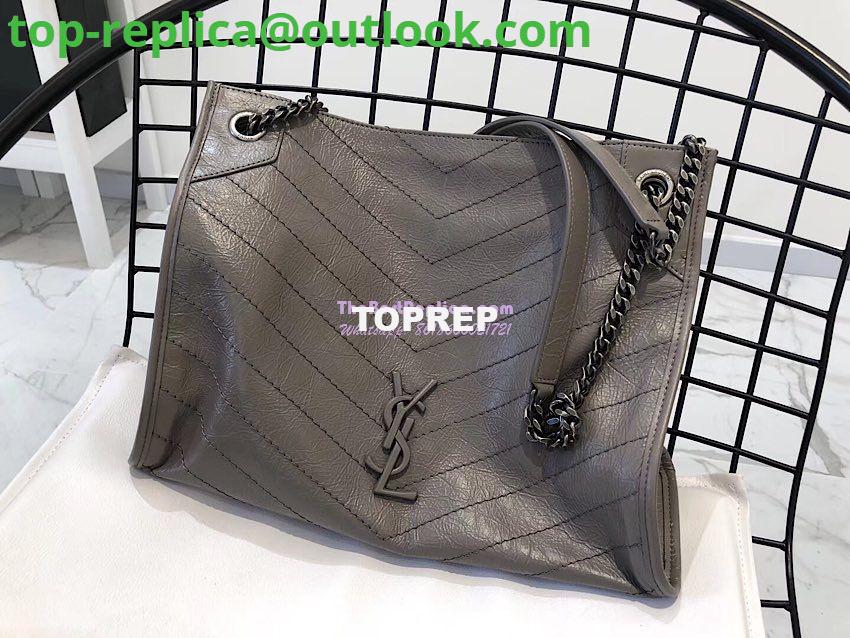 Replica Saint Laurent YSL Niki Medium Shopping Bag In Crinkled Vintage Leather 577999 Fog 3 Replica Saint Laurent YSL Niki Medium Shopping Bag In Crinkled Vintage Leather 577999 Fog 3