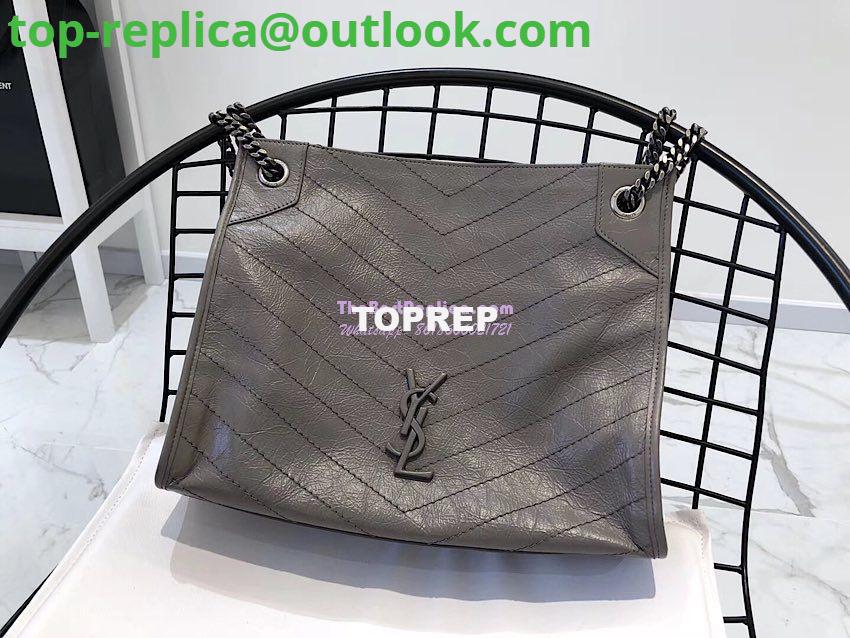 Replica Saint Laurent YSL Niki Medium Shopping Bag In Crinkled Vintage Leather 577999 Fog 4 Replica Saint Laurent YSL Niki Medium Shopping Bag In Crinkled Vintage Leather 577999 Fog 4