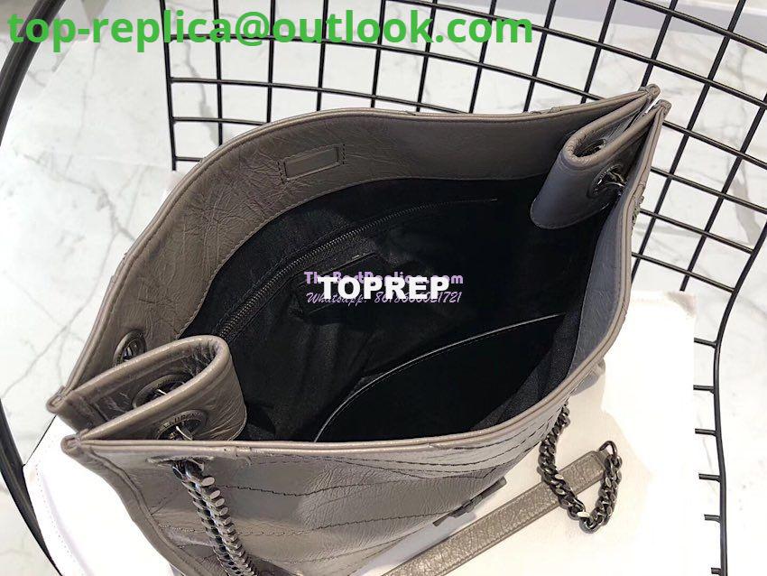 Replica Saint Laurent YSL Niki Medium Shopping Bag In Crinkled Vintage Leather 577999 Fog 7 Replica Saint Laurent YSL Niki Medium Shopping Bag In Crinkled Vintage Leather 577999 Fog 7