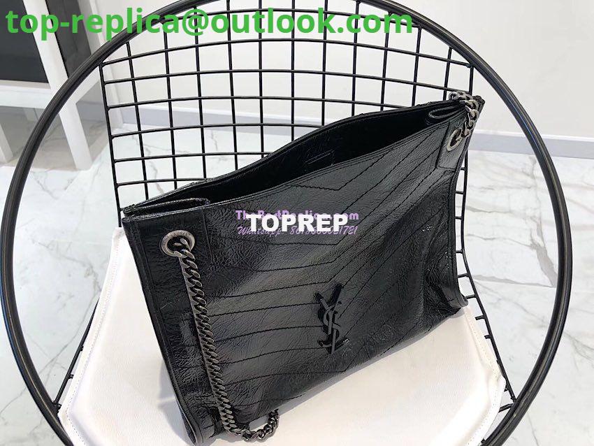 Replica Saint Laurent YSL Niki Medium Shopping Bag In Crinkled Vintage Leather 577999 Black 5 Replica Saint Laurent YSL Niki Medium Shopping Bag In Crinkled Vintage Leather 577999 Black 5