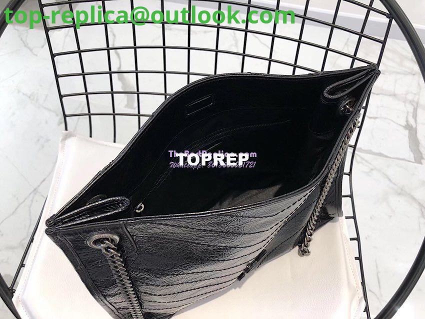 Replica Saint Laurent YSL Niki Medium Shopping Bag In Crinkled Vintage Leather 577999 Black 6 Replica Saint Laurent YSL Niki Medium Shopping Bag In Crinkled Vintage Leather 577999 Black 6