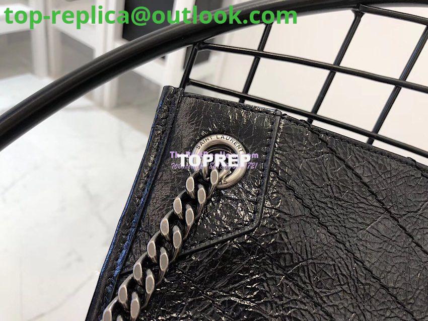 Replica Saint Laurent YSL Niki Medium Shopping Bag In Crinkled Vintage Leather 577999 Black 9 Replica Saint Laurent YSL Niki Medium Shopping Bag In Crinkled Vintage Leather 577999 Black 9