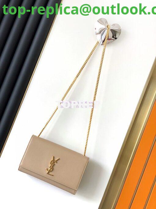 Replica YSL Saint Laurent Classic Medium Kate In Grained De Poudre Textured Leather Beige 3