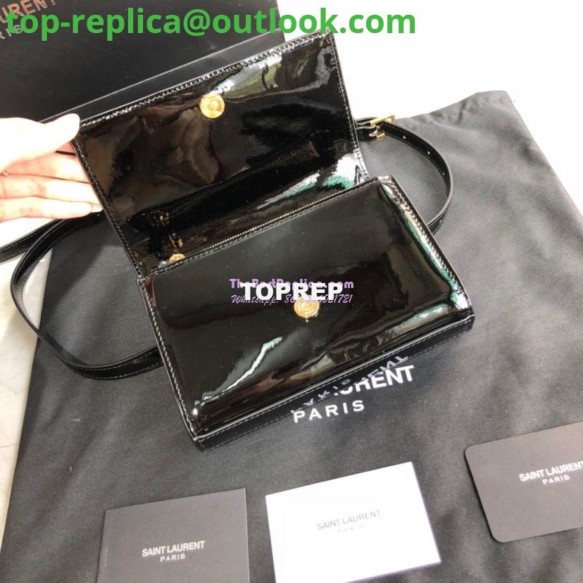 Replica Saint Laurent YSL Kate Belt Bag In Patent Leather 534395 Black 5 Replica Saint Laurent YSL Kate Belt Bag In Patent Leather 534395 Black 5