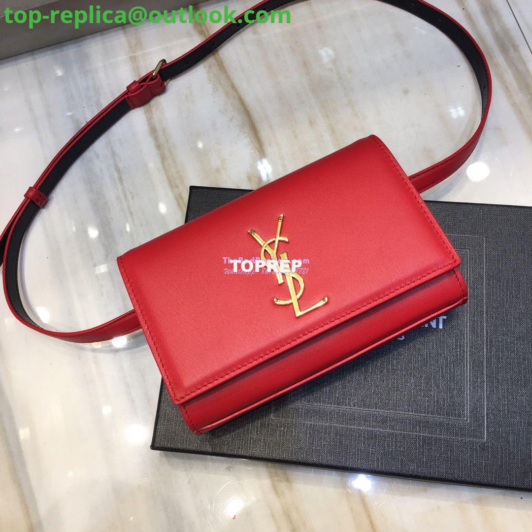 Replica Saint Laurent YSL Kate Belt Bag In Smooth Leather 534395 Red Replica Saint Laurent YSL Kate Belt Bag In Smooth Leather 534395 Red