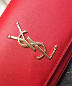 Replica Saint Laurent YSL Kate Belt Bag In Smooth Leather 534395 Red 2