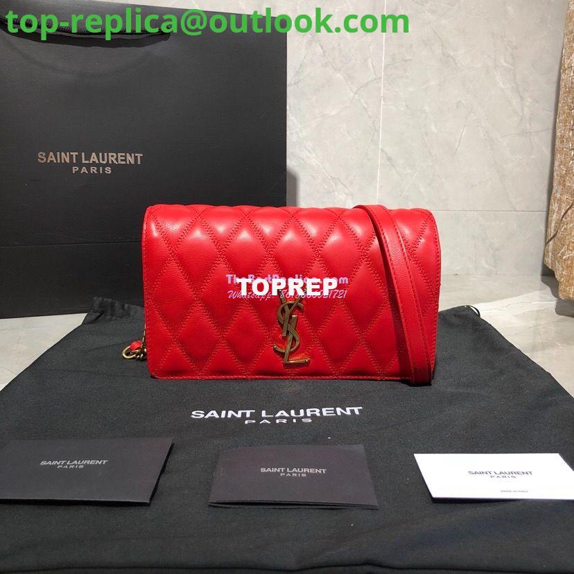 Replica Saint Laurent YSL Angie Chain Bag In Diamond-quilted Lambskin 568906 Red Replica Saint Laurent YSL Angie Chain Bag In Diamond-quilted Lambskin 568906 Red