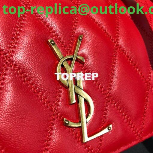 Replica Saint Laurent YSL Angie Chain Bag In Diamond-quilted Lambskin 568906 Red 3