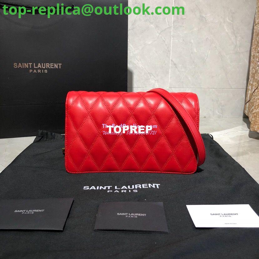 Replica Saint Laurent YSL Angie Chain Bag In Diamond-quilted Lambskin 568906 Red 5 Replica Saint Laurent YSL Angie Chain Bag In Diamond-quilted Lambskin 568906 Red 5