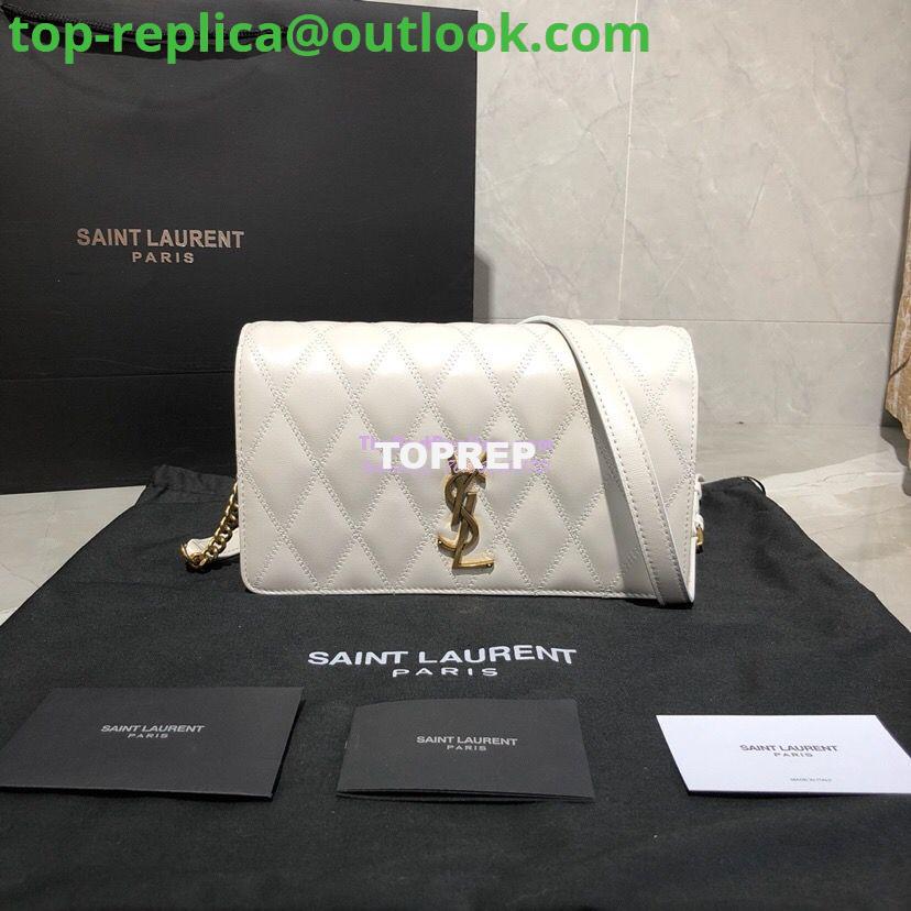 Replica Saint Laurent YSL Angie Chain Bag In Diamond-quilted Lambskin 568906 Blanc Replica Saint Laurent YSL Angie Chain Bag In Diamond-quilted Lambskin 568906 Blanc