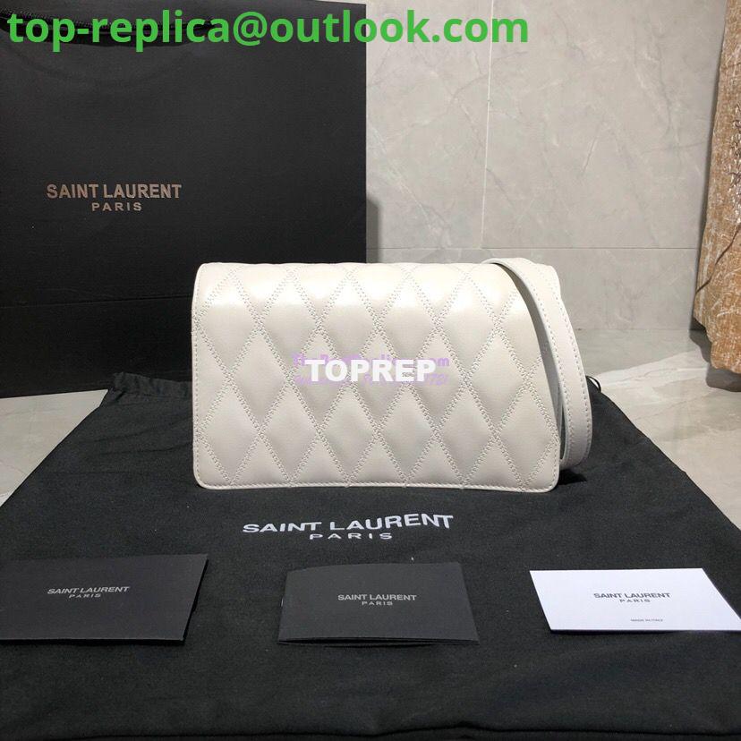 Replica Saint Laurent YSL Angie Chain Bag In Diamond-quilted Lambskin 568906 Blanc 2 Replica Saint Laurent YSL Angie Chain Bag In Diamond-quilted Lambskin 568906 Blanc 2