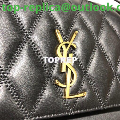 Replica Saint Laurent YSL Angie Chain Bag In Diamond-quilted Lambskin 568906 Black 3