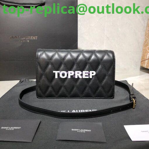 Replica Saint Laurent YSL Angie Chain Bag In Diamond-quilted Lambskin 568906 Black 5