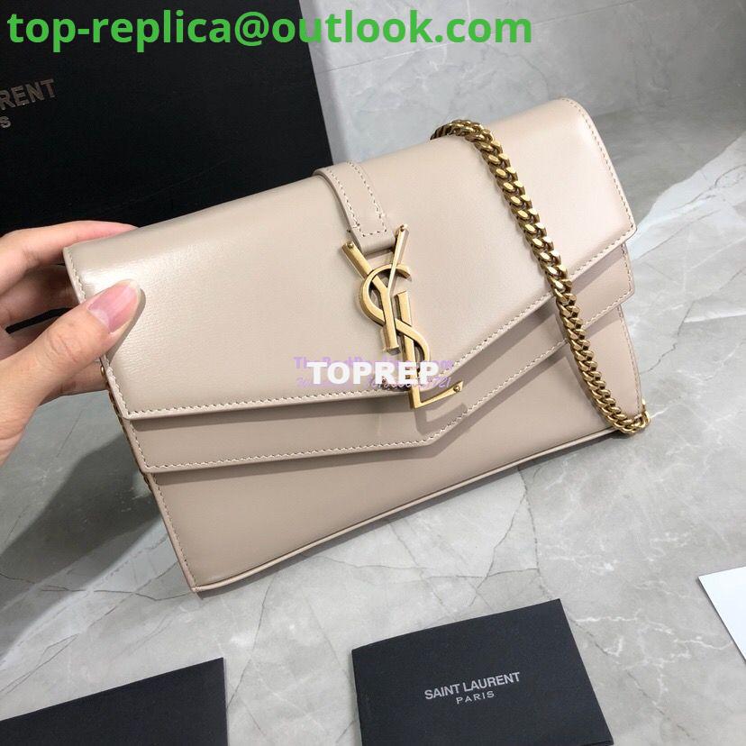 Replica Saint Laurent YSL Sulpice Chain Wallet In Smooth Leather 554763 Beige 2 Replica Saint Laurent YSL Sulpice Chain Wallet In Smooth Leather 554763 Beige 2