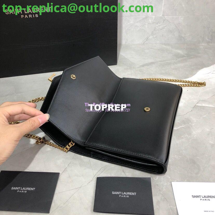 Replica Saint Laurent YSL Sulpice Chain Wallet In Smooth Leather 554763 Black 7 Replica Saint Laurent YSL Sulpice Chain Wallet In Smooth Leather 554763 Black 7