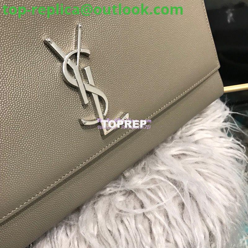 Replica YSL Saint Laurent Large Kate Chain Bag In Grey Grain De Poudre Textured Leather Silver Hardware 6 Replica YSL Saint Laurent Large Kate Chain Bag In Grey Grain De Poudre Textured Leather Silver Hardware 6