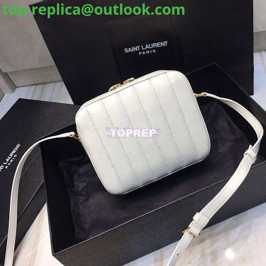 Replica Saint Laurent YSL Vicky Camera Bag In Quilted Lambskin 555052 White 7 Replica Saint Laurent YSL Vicky Camera Bag In Quilted Lambskin 555052 White 7