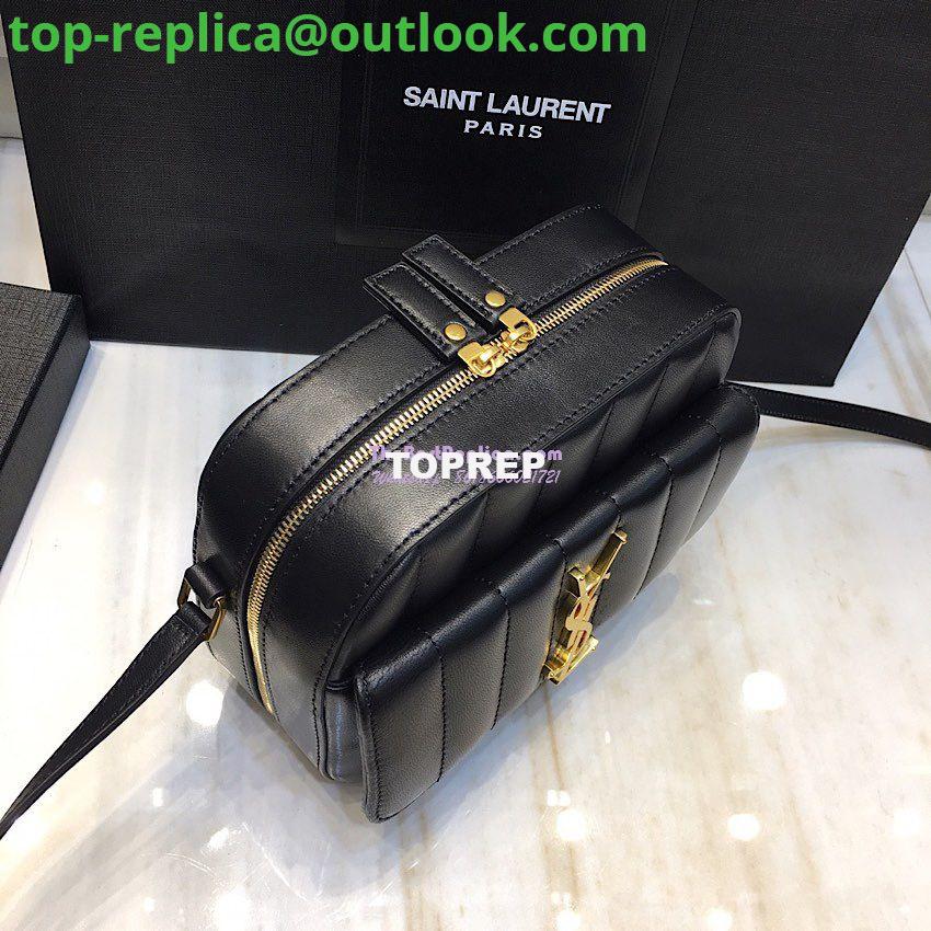 Replica Saint Laurent YSL Vicky Camera Bag In Quilted Lambskin 555052 Black 2 Replica Saint Laurent YSL Vicky Camera Bag In Quilted Lambskin 555052 Black 2