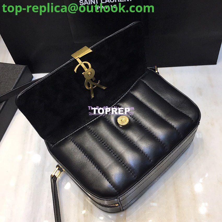 Replica Saint Laurent YSL Vicky Camera Bag In Quilted Lambskin 555052 Black 5 Replica Saint Laurent YSL Vicky Camera Bag In Quilted Lambskin 555052 Black 5