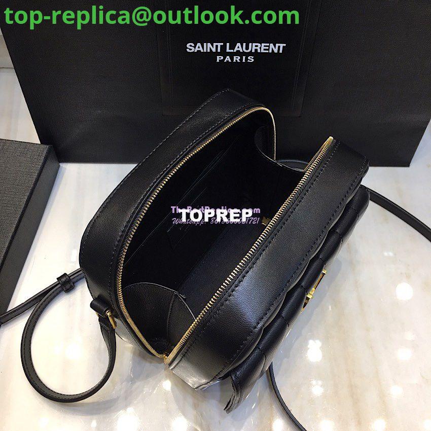 Replica Saint Laurent YSL Vicky Camera Bag In Quilted Lambskin 555052 Black 6 Replica Saint Laurent YSL Vicky Camera Bag In Quilted Lambskin 555052 Black 6