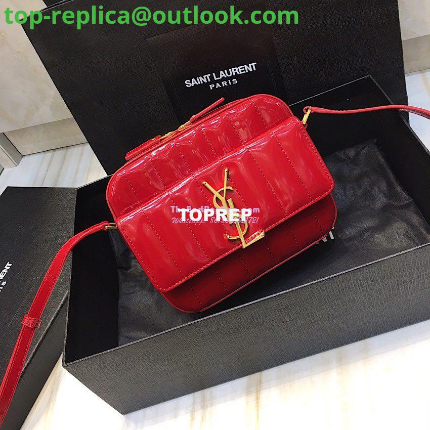 Replica Saint Laurent YSL Vicky Camera Bag In Quilted Patent Leather 555052 Red Replica Saint Laurent YSL Vicky Camera Bag In Quilted Patent Leather 555052 Red