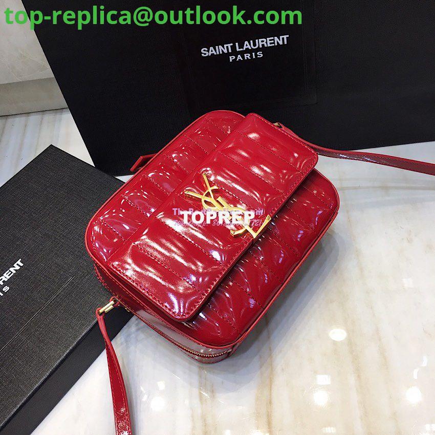 Replica Saint Laurent YSL Vicky Camera Bag In Quilted Patent Leather 555052 Red 3 Replica Saint Laurent YSL Vicky Camera Bag In Quilted Patent Leather 555052 Red 3