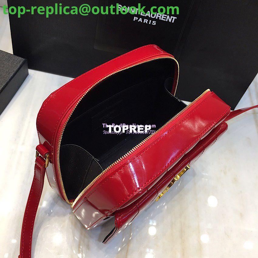 Replica Saint Laurent YSL Vicky Camera Bag In Quilted Patent Leather 555052 Red 6 Replica Saint Laurent YSL Vicky Camera Bag In Quilted Patent Leather 555052 Red 6