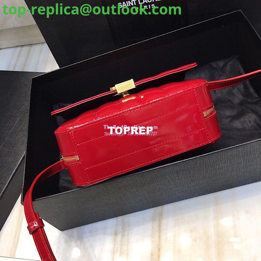 Replica Saint Laurent YSL Vicky Camera Bag In Quilted Patent Leather 555052 Red 7 Replica Saint Laurent YSL Vicky Camera Bag In Quilted Patent Leather 555052 Red 7