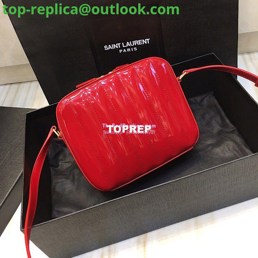 Replica Saint Laurent YSL Vicky Camera Bag In Quilted Patent Leather 555052 Red 8 Replica Saint Laurent YSL Vicky Camera Bag In Quilted Patent Leather 555052 Red 8