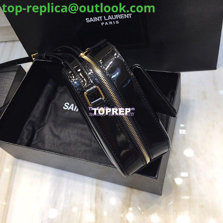 Replica Saint Laurent YSL Vicky Camera Bag In Quilted Patent Leather 555052 Black 3 Replica Saint Laurent YSL Vicky Camera Bag In Quilted Patent Leather 555052 Black 3