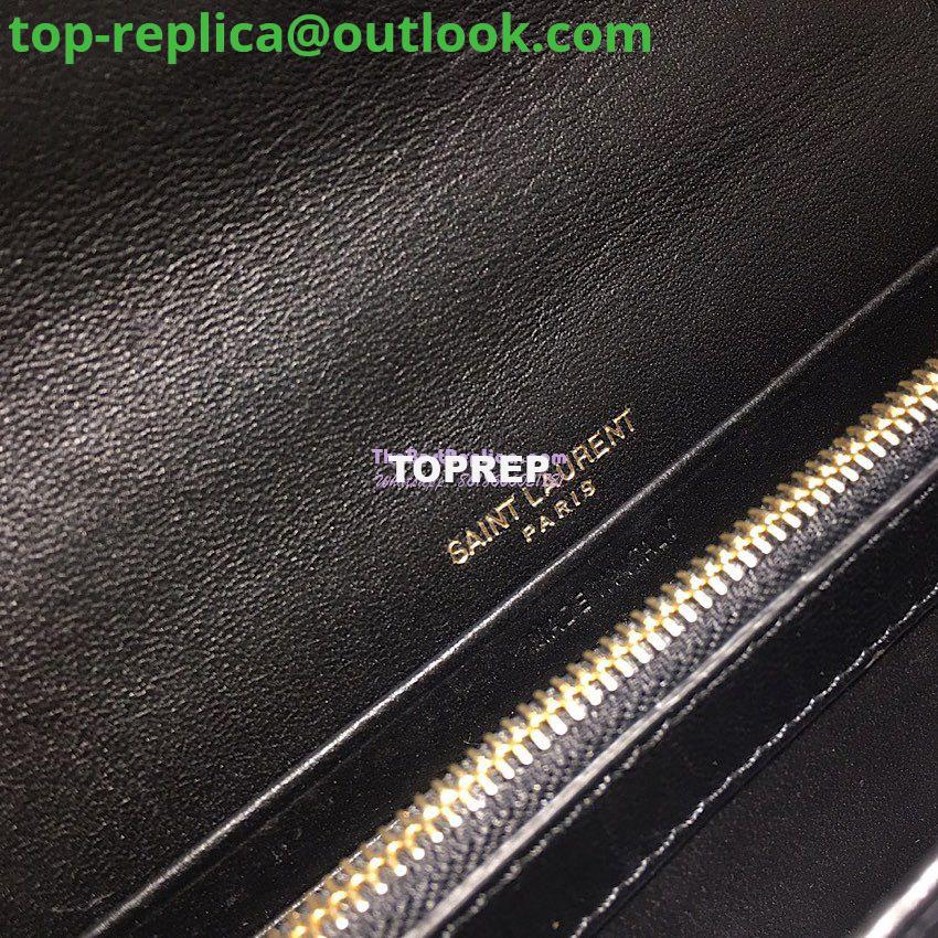 Replica Saint Laurent YSL Vicky Chain Wallet In Quilted Patent Leather 554125 Black 7 Replica Saint Laurent YSL Vicky Chain Wallet In Quilted Patent Leather 554125 Black 7