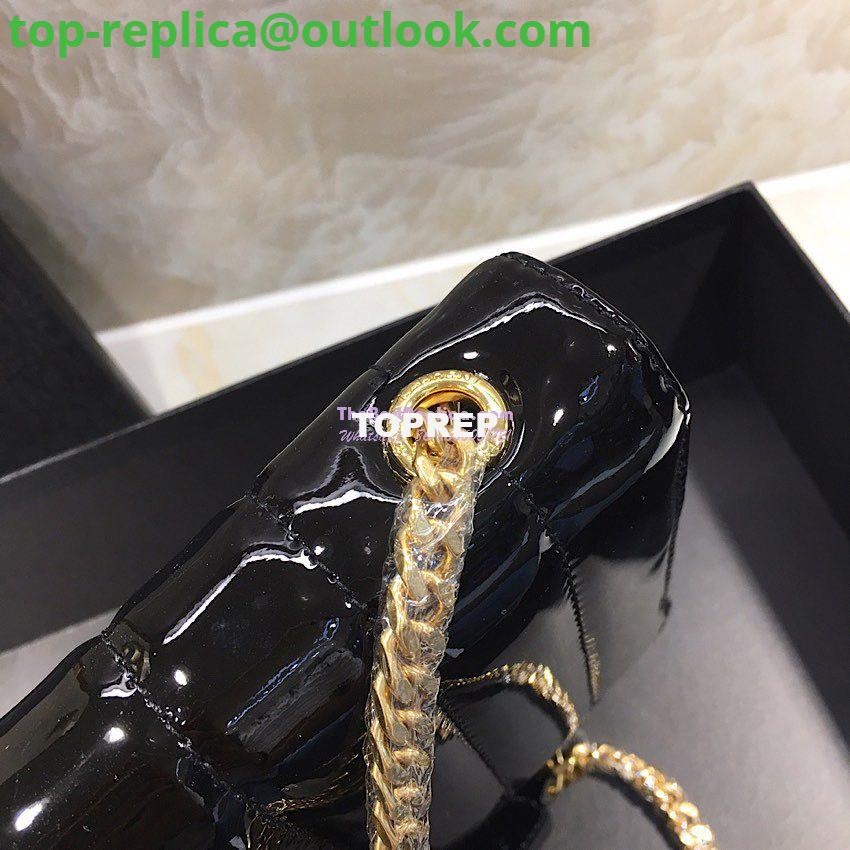 Replica Saint Laurent YSL Vicky Chain Wallet In Quilted Patent Leather 554125 Black 8 Replica Saint Laurent YSL Vicky Chain Wallet In Quilted Patent Leather 554125 Black 8