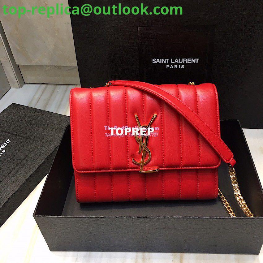 Replica Saint Laurent YSL Vicky Chain Wallet In Quilted Lambskin 554125 Red 2 Replica Saint Laurent YSL Vicky Chain Wallet In Quilted Lambskin 554125 Red 2