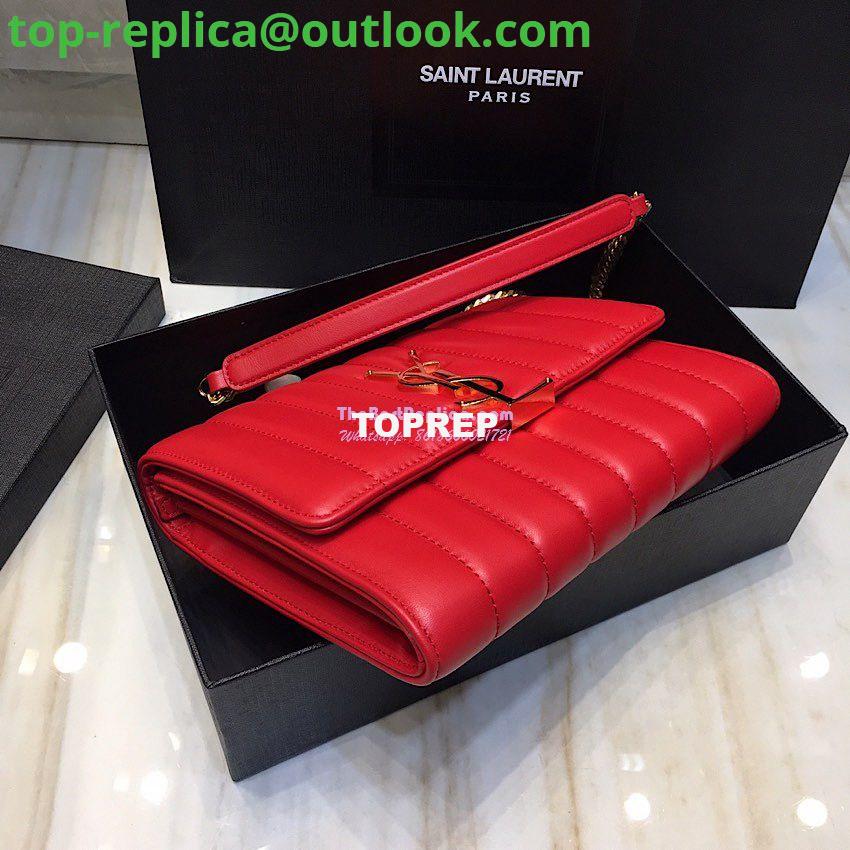Replica Saint Laurent YSL Vicky Chain Wallet In Quilted Lambskin 554125 Red 4 Replica Saint Laurent YSL Vicky Chain Wallet In Quilted Lambskin 554125 Red 4