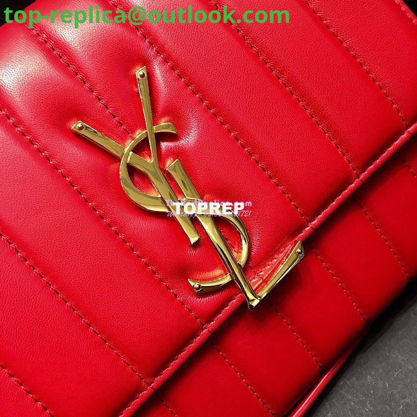 Replica Saint Laurent YSL Vicky Chain Wallet In Quilted Lambskin 554125 Red 5 Replica Saint Laurent YSL Vicky Chain Wallet In Quilted Lambskin 554125 Red 5