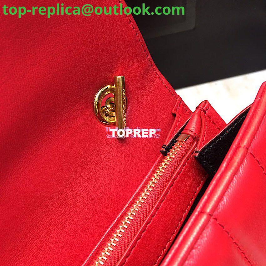 Replica Saint Laurent YSL Vicky Chain Wallet In Quilted Lambskin 554125 Red 7 Replica Saint Laurent YSL Vicky Chain Wallet In Quilted Lambskin 554125 Red 7