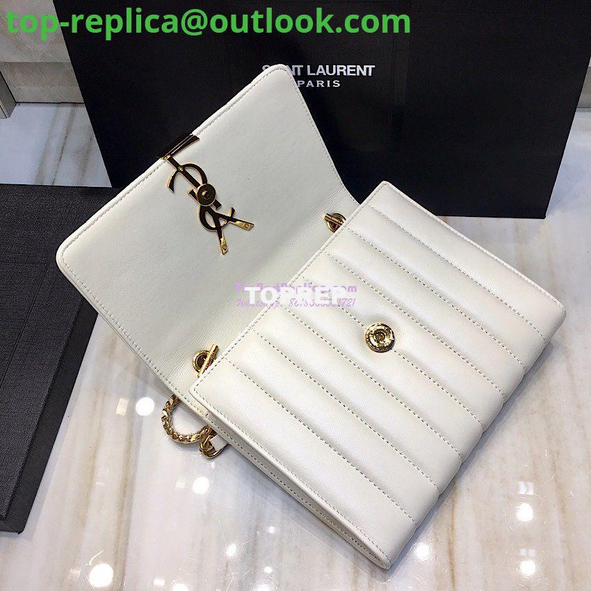 Replica Saint Laurent YSL Vicky Chain Wallet In Quilted Lambskin 554125 White 5 Replica Saint Laurent YSL Vicky Chain Wallet In Quilted Lambskin 554125 White 5