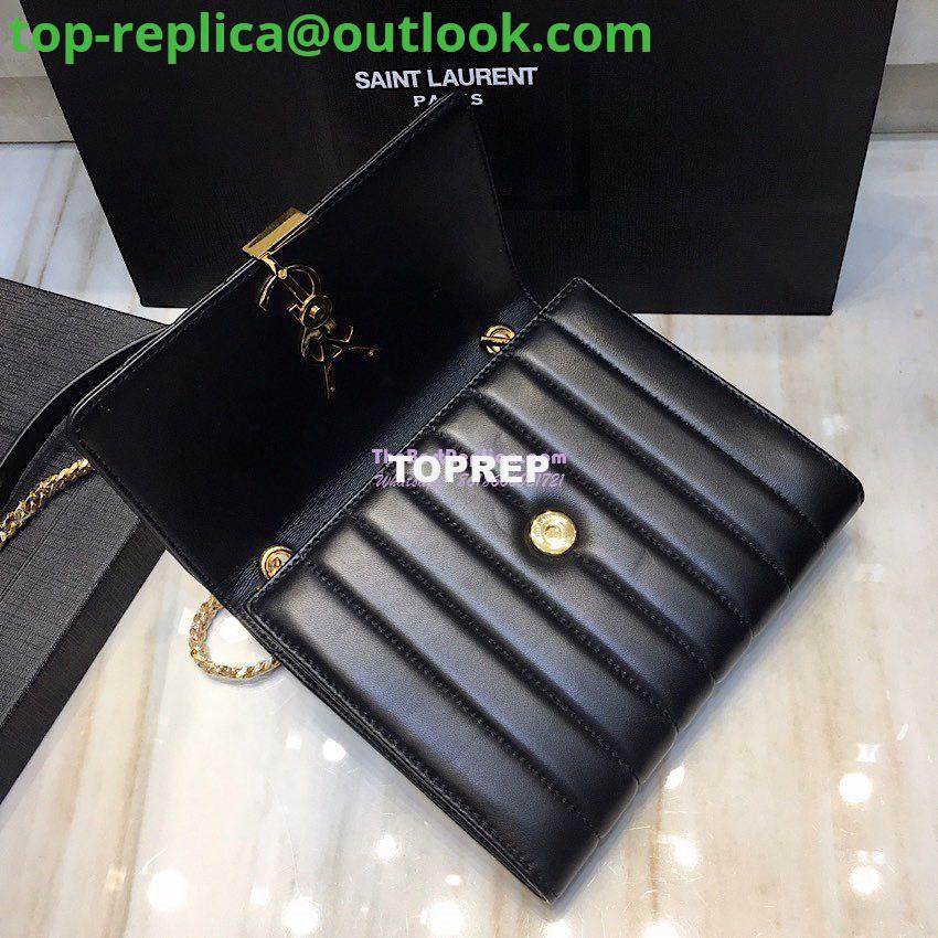 Replica Saint Laurent YSL Vicky Chain Wallet In Quilted Lambskin 554125 Black 6 Replica Saint Laurent YSL Vicky Chain Wallet In Quilted Lambskin 554125 Black 6