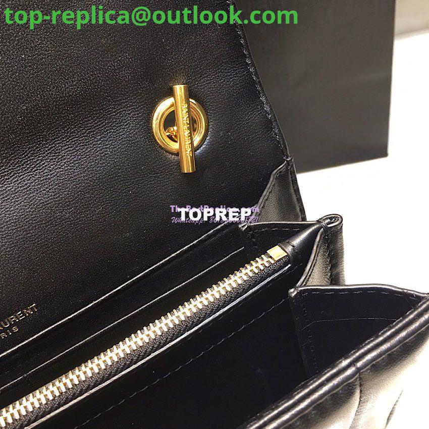 Replica Saint Laurent YSL Vicky Chain Wallet In Quilted Lambskin 554125 Black 7 Replica Saint Laurent YSL Vicky Chain Wallet In Quilted Lambskin 554125 Black 7