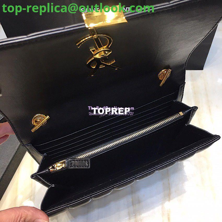 Replica Saint Laurent YSL Vicky Chain Wallet In Quilted Lambskin 554125 Black 8 Replica Saint Laurent YSL Vicky Chain Wallet In Quilted Lambskin 554125 Black 8