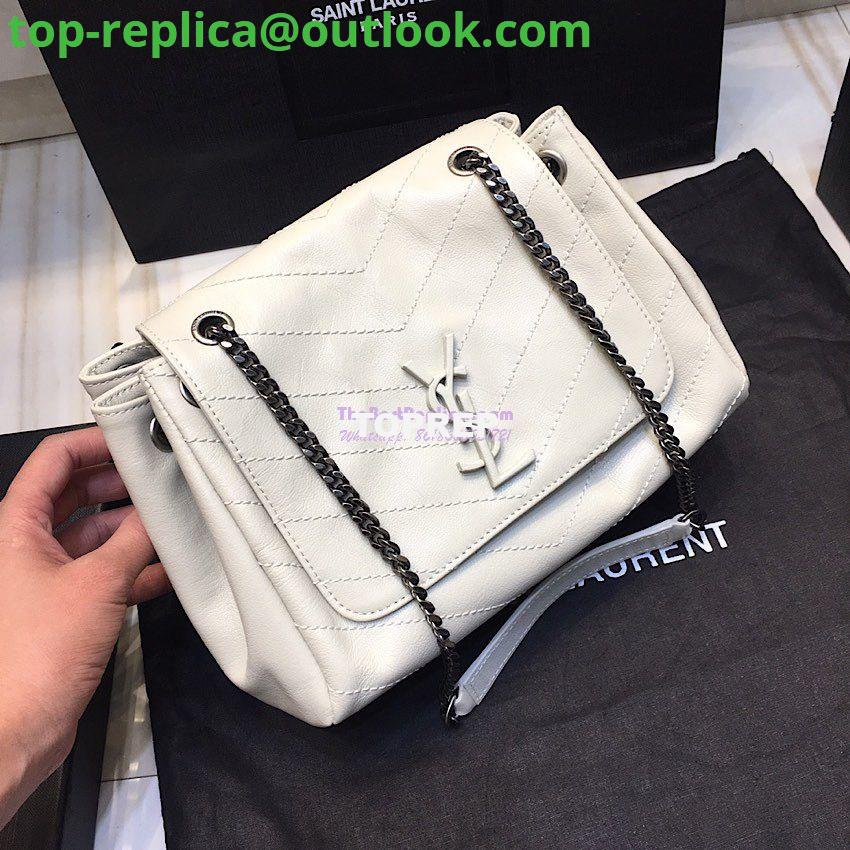 Replica Saint Laurent YSL Small Nolita Bag In Vintage Leather White Replica Saint Laurent YSL Small Nolita Bag In Vintage Leather White