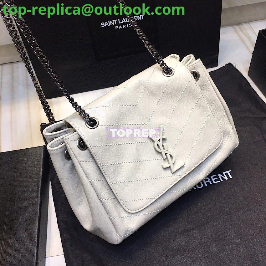 Replica Saint Laurent YSL Small Nolita Bag In Vintage Leather White 2 Replica Saint Laurent YSL Small Nolita Bag In Vintage Leather White 2