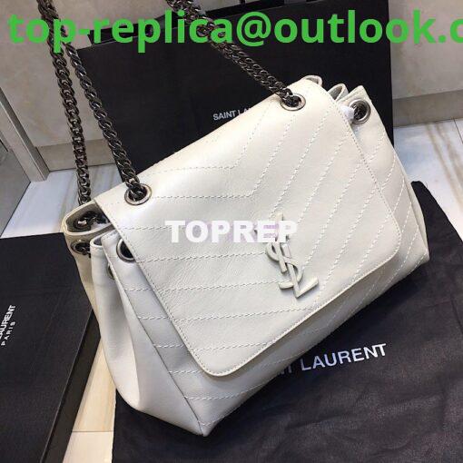 Replica Saint Laurent YSL Medium Nolita Bag In Vintage Leather White