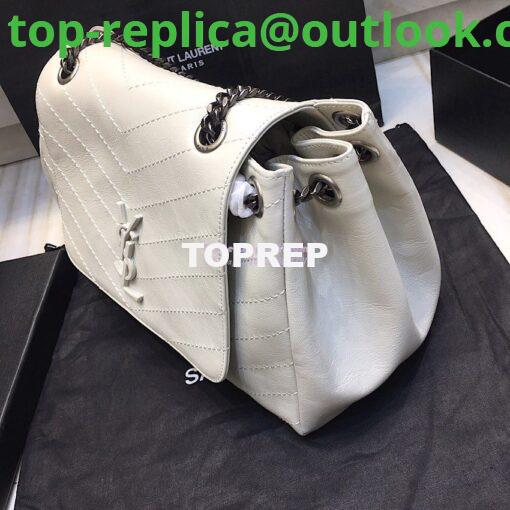 Replica Saint Laurent YSL Medium Nolita Bag In Vintage Leather White 2