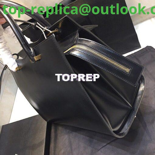 Replica Saint Laurent YSL Uptown Medium Tote In Shiny Smooth Leather 557653 Black 3